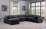 Indulge Black Vegan Leather Modular Sectional 146Black-Sec7A Meridian Furniture