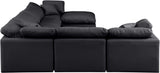 Indulge Black Vegan Leather Modular Sectional 146Black-Sec7A Meridian Furniture