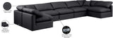 Indulge Black Vegan Leather Modular Sectional 146Black-Sec7B Meridian Furniture