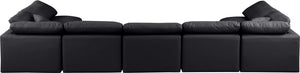 Indulge Black Vegan Leather Modular Sectional 146Black-Sec7B Meridian Furniture
