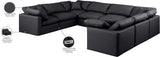 Indulge Black Vegan Leather Modular Sectional 146Black-Sec8A Meridian Furniture