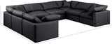 Indulge Black Vegan Leather Modular Sectional 146Black-Sec8A Meridian Furniture