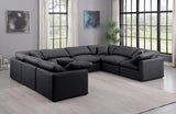 Indulge Black Vegan Leather Modular Sectional 146Black-Sec8A Meridian Furniture