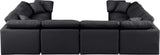 Indulge Black Vegan Leather Modular Sectional 146Black-Sec8A Meridian Furniture