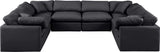 Indulge Black Vegan Leather Modular Sectional 146Black-Sec8A Meridian Furniture