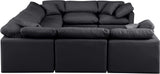 Indulge Black Vegan Leather Modular Sectional 146Black-Sec8A Meridian Furniture