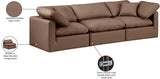 Indulge Brown Vegan Leather Modular Sofa 146Brown-S105 Meridian Furniture