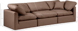 Indulge Brown Vegan Leather Modular Sofa 146Brown-S105 Meridian Furniture