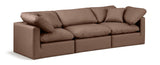 Indulge Brown Vegan Leather Modular Sofa 146Brown-S105 Meridian Furniture