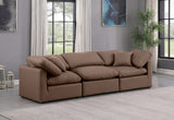 Indulge Brown Vegan Leather Modular Sofa 146Brown-S105 Meridian Furniture