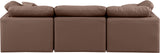 Indulge Brown Vegan Leather Modular Sofa 146Brown-S105 Meridian Furniture