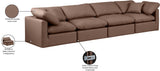 Indulge Brown Vegan Leather Modular Sofa 146Brown-S140 Meridian Furniture