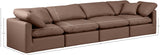 Indulge Brown Vegan Leather Modular Sofa 146Brown-S140 Meridian Furniture