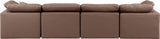 Indulge Brown Vegan Leather Modular Sofa 146Brown-S140 Meridian Furniture