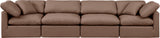 Indulge Brown Vegan Leather Modular Sofa 146Brown-S140 Meridian Furniture