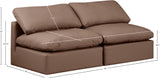 Indulge Brown Vegan Leather Modular Sofa 146Brown-S2 Meridian Furniture