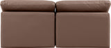 Indulge Brown Vegan Leather Modular Sofa 146Brown-S2 Meridian Furniture