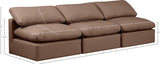 Indulge Brown Vegan Leather Modular Sofa 146Brown-S3 Meridian Furniture