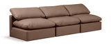 Indulge Brown Vegan Leather Modular Sofa 146Brown-S3 Meridian Furniture