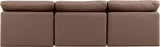 Indulge Brown Vegan Leather Modular Sofa 146Brown-S3 Meridian Furniture