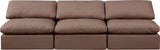 Indulge Brown Vegan Leather Modular Sofa 146Brown-S3 Meridian Furniture