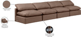 Indulge Brown Vegan Leather Modular Sofa 146Brown-S4 Meridian Furniture