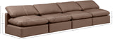 Indulge Brown Vegan Leather Modular Sofa 146Brown-S4 Meridian Furniture