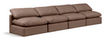 Indulge Brown Vegan Leather Modular Sofa 146Brown-S4 Meridian Furniture