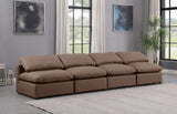 Indulge Brown Vegan Leather Modular Sofa 146Brown-S4 Meridian Furniture