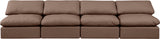 Indulge Brown Vegan Leather Modular Sofa 146Brown-S4 Meridian Furniture