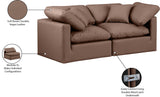 Indulge Brown Vegan Leather Modular Sofa 146Brown-S70 Meridian Furniture