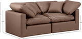 Indulge Brown Vegan Leather Modular Sofa 146Brown-S70 Meridian Furniture