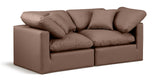 Indulge Brown Vegan Leather Modular Sofa 146Brown-S70 Meridian Furniture