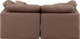 Indulge Brown Vegan Leather Modular Sofa 146Brown-S70 Meridian Furniture