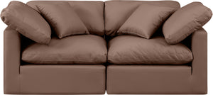Indulge Brown Vegan Leather Modular Sofa 146Brown-S70 Meridian Furniture