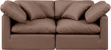 Indulge Brown Vegan Leather Modular Sofa 146Brown-S70 Meridian Furniture