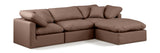 Indulge Brown Vegan Leather Modular Sectional 146Brown-Sec4A Meridian Furniture