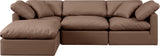 Indulge Brown Vegan Leather Modular Sectional 146Brown-Sec4A Meridian Furniture