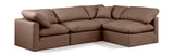 Indulge Brown Vegan Leather Modular Sectional 146Brown-Sec4B Meridian Furniture