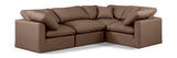 Indulge Brown Vegan Leather Modular Sectional 146Brown-Sec4C Meridian Furniture