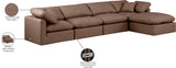 Indulge Brown Vegan Leather Modular Sectional 146Brown-Sec5A Meridian Furniture