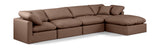 Indulge Brown Vegan Leather Modular Sectional 146Brown-Sec5A Meridian Furniture