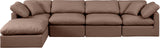 Indulge Brown Vegan Leather Modular Sectional 146Brown-Sec5A Meridian Furniture