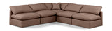 Indulge Brown Vegan Leather Modular Sectional 146Brown-Sec5B Meridian Furniture