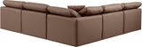 Indulge Brown Vegan Leather Modular Sectional 146Brown-Sec5B Meridian Furniture