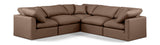 Indulge Brown Vegan Leather Modular Sectional 146Brown-Sec5C Meridian Furniture