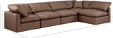 Indulge Brown Vegan Leather Modular Sectional 146Brown-Sec5D Meridian Furniture