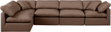 Indulge Brown Vegan Leather Modular Sectional 146Brown-Sec5D Meridian Furniture