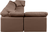 Indulge Brown Vegan Leather Modular Sectional 146Brown-Sec5D Meridian Furniture