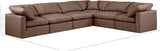 Indulge Brown Vegan Leather Modular Sectional 146Brown-Sec6A Meridian Furniture